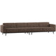 WOOOD Statement XL 4-zits bank 372 cm Bruin Melange