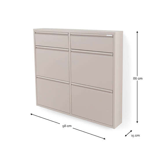 Spinder Design Billy 6 schoenenkast Silky Taupe