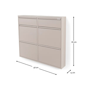 Spinder Design Billy 6 schoenenkast Silky Taupe