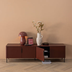WOOOD Gunnar tv-meubel 200 cm Bordeauxrood