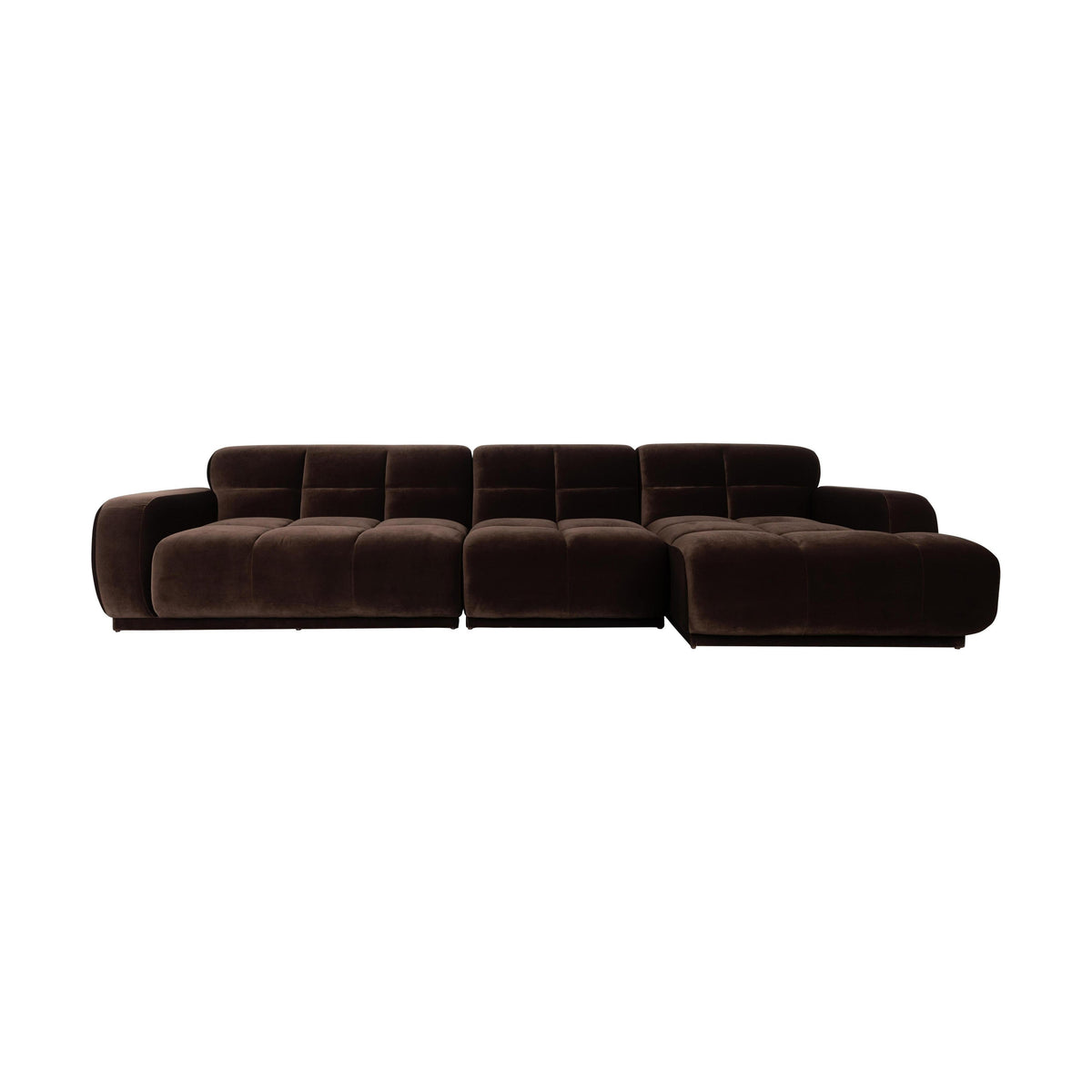 Zuiver Hazel 6-zitsbank Chaise Longue rechts Bruin