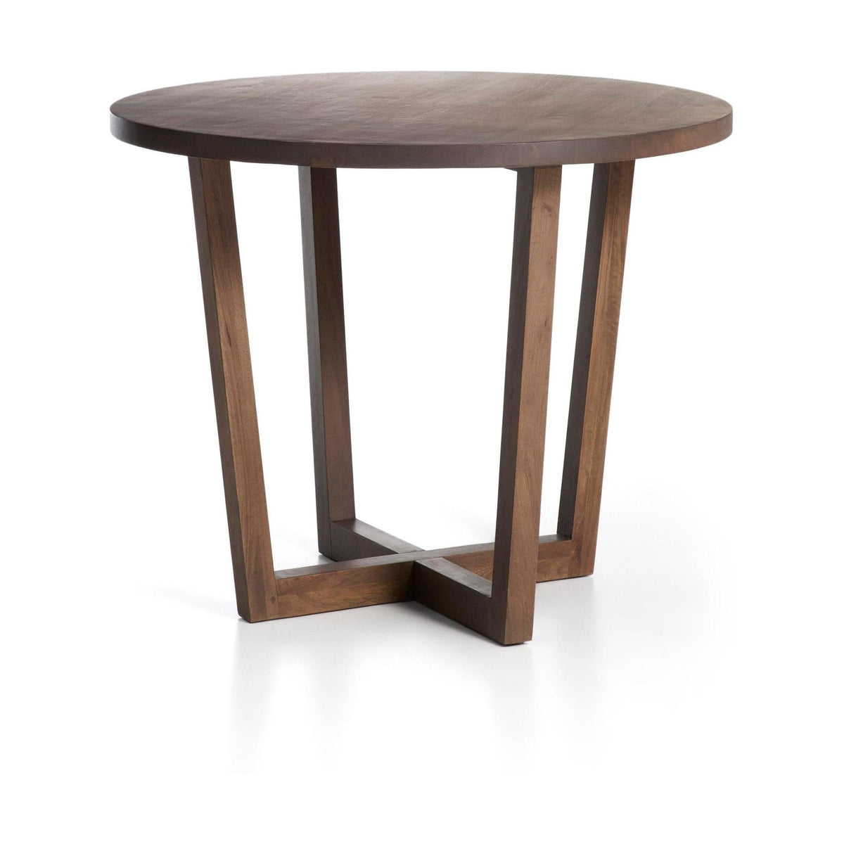 Kave Home Nahla eettafel vierkant Ø90 cm Donkerbruin