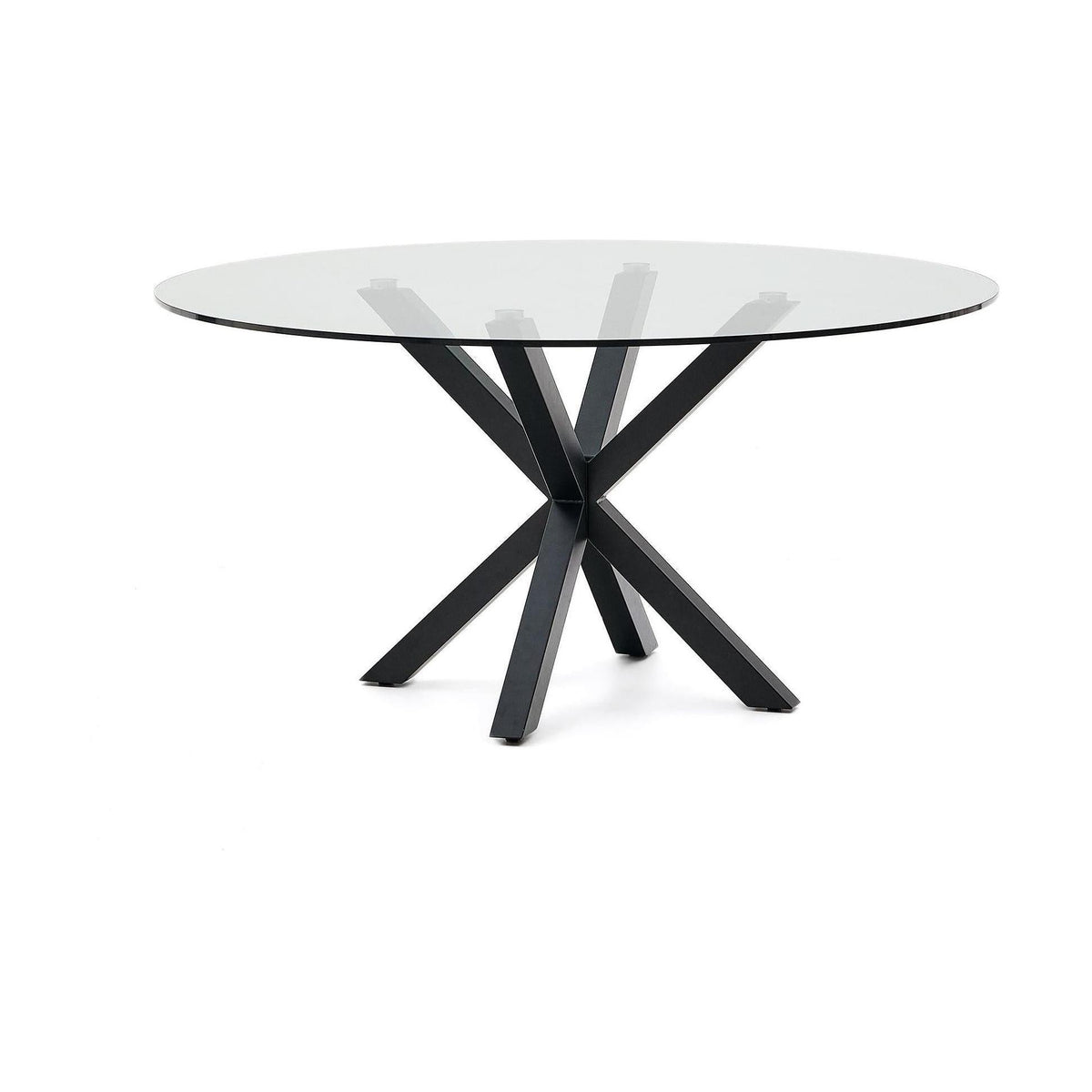 Kave Home Argo eettafel rond Ø150 cm Clear/Black