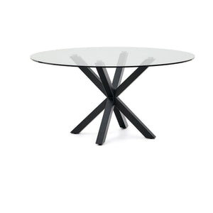 Kave Home Argo eettafel rond Ø150 cm Clear/Black