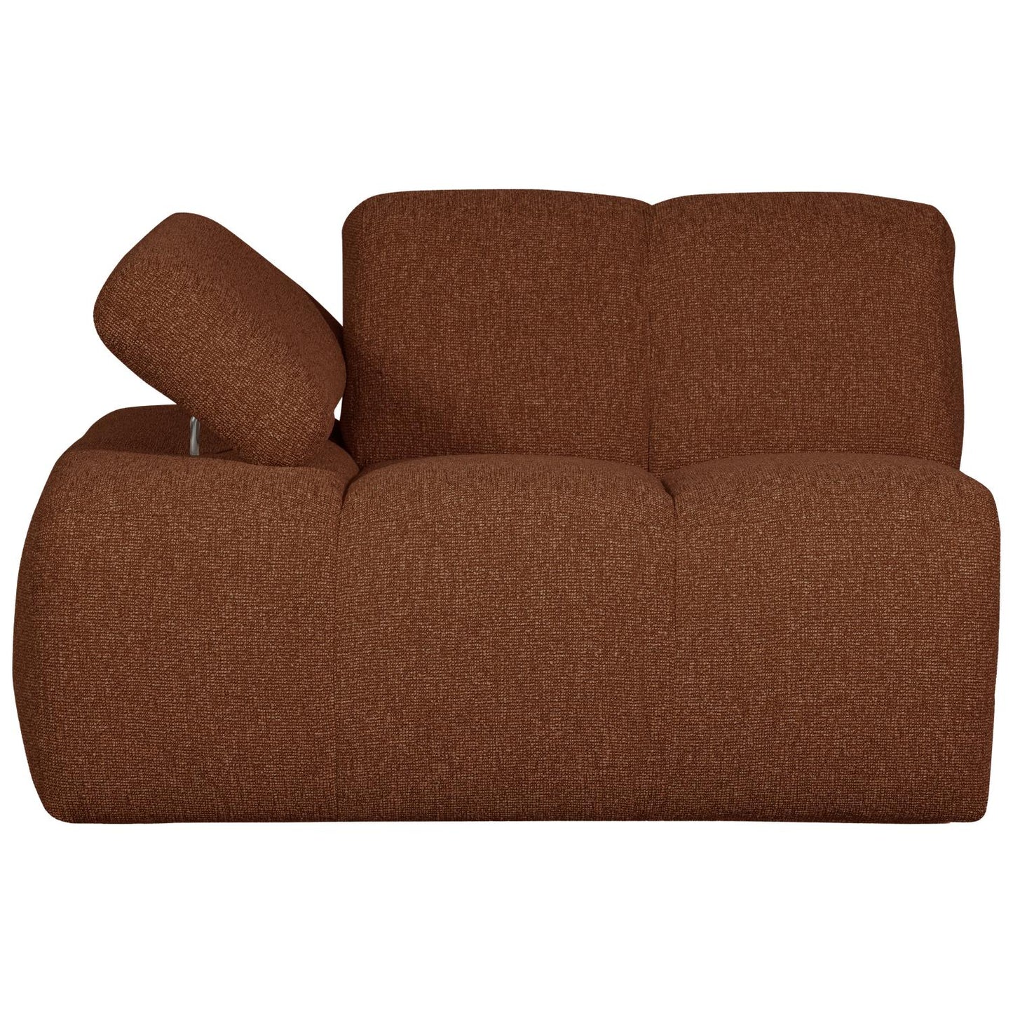 WOOOD Mojo 1-zits bank arm links bouclé Roestbruin