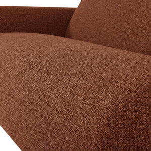 WOOOD Mojo Base 2-zits bank arm links bouclé Roestbruin