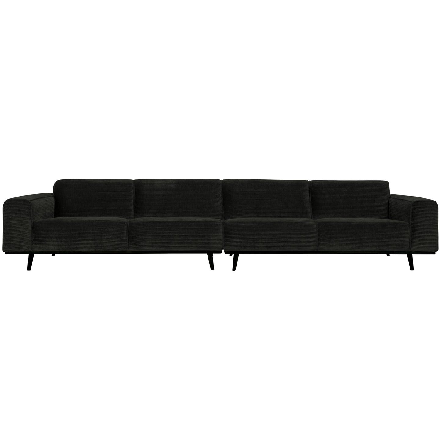 WOOOD Statement XL 4-zits bank 372 cm Ribstof Grafiet