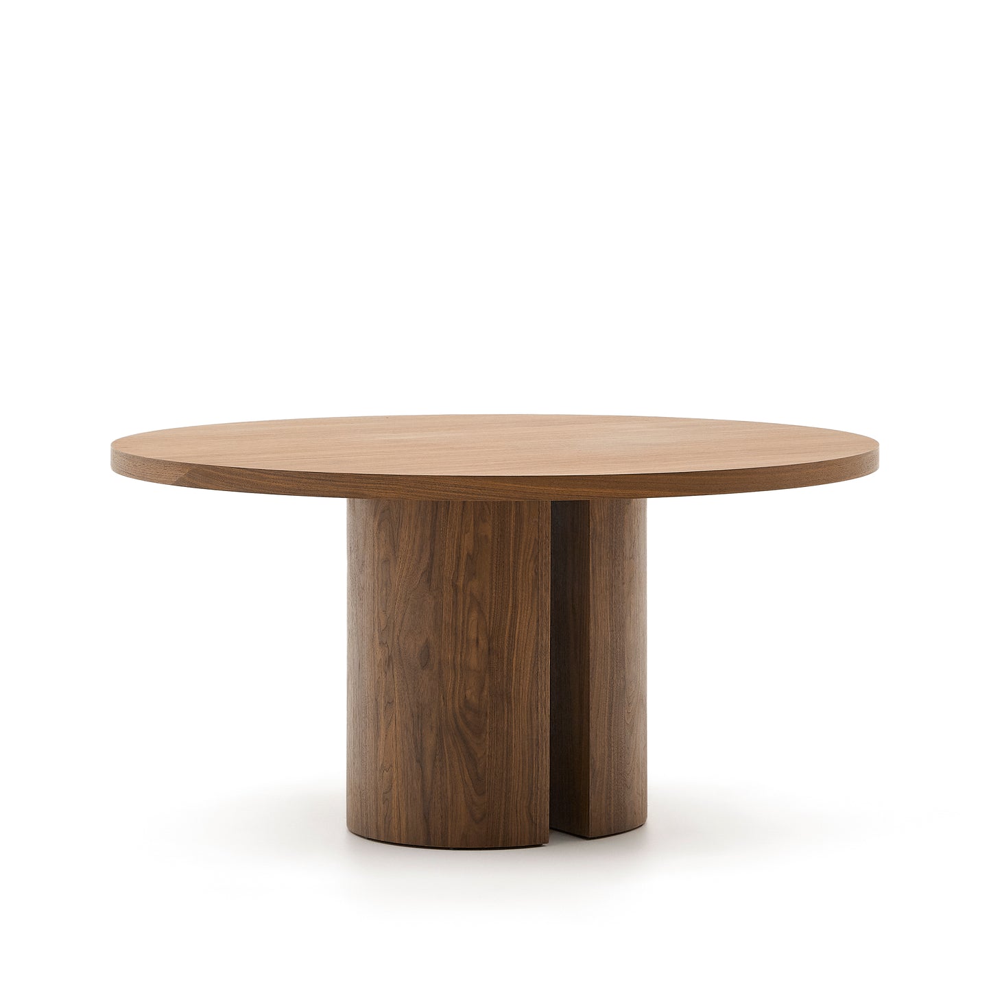 Kave Home Nealy eettafel Ø150 cm Walnoot