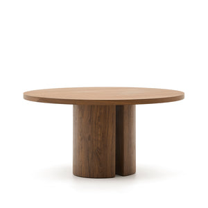 Kave Home Nealy eettafel Ø150 cm Walnoot