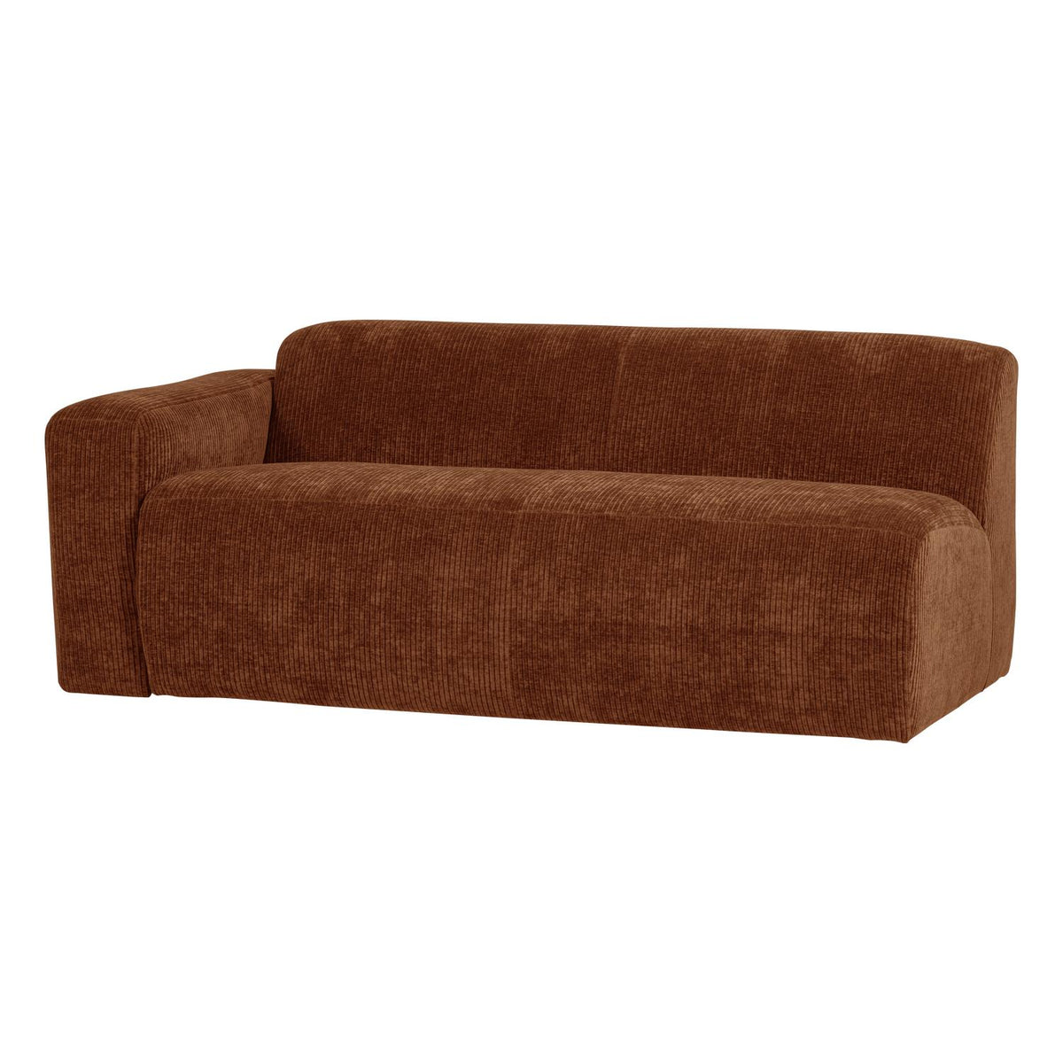 WOOOD Mojo Base 2-zits bank arm links rib Roestbruin