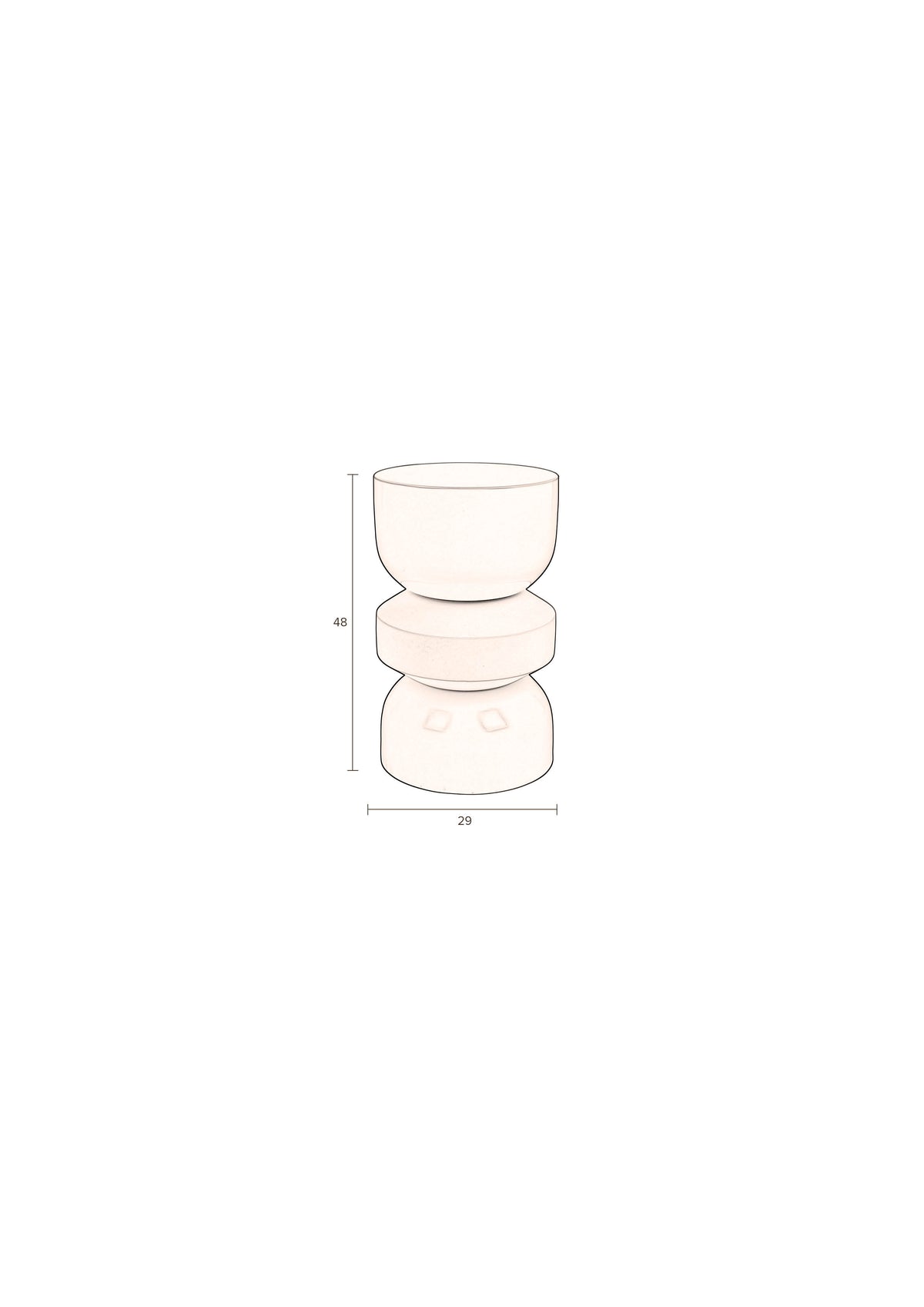 Dutchbone Apollo bijzettafel Beige