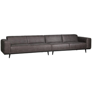 WOOOD Statement XL 4-zits bank 372 cm Ecoleer Donkergrijs