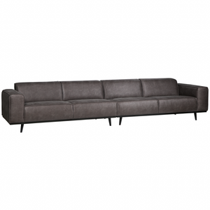 WOOOD Statement XL 4-zits bank 372 cm Ecoleer Donkergrijs