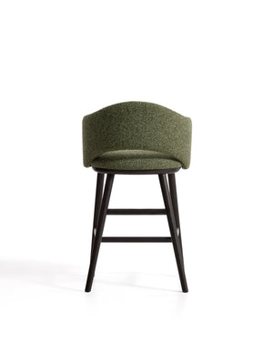 Kave Home Maina barkruk H65 dik chenille Groen zwart
