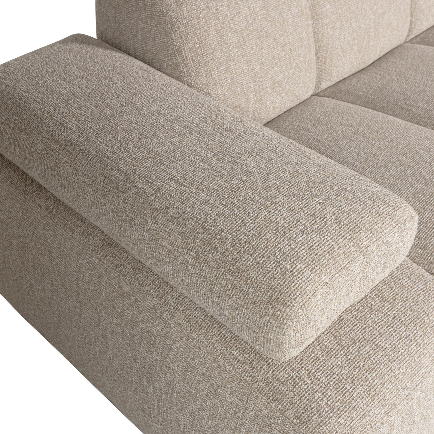 WOOOD Mojo chaise longue bank rechts bouclé Beige Melange