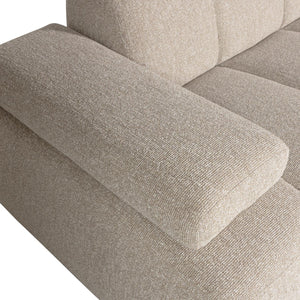 WOOOD Mojo chaise longue bank rechts bouclé Beige Melange