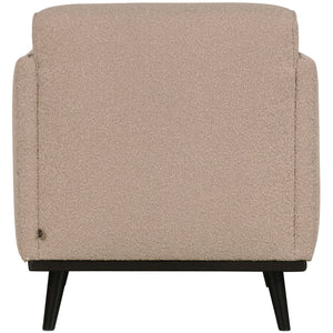 WOOOD Statement fauteuil met arm Bouclé Beige