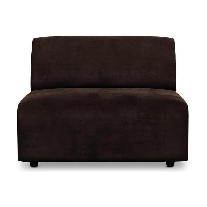 HKliving Jax bank middle Royal Velvet Espresso