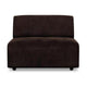 HKliving Jax bank middle Royal Velvet Espresso