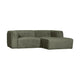 WOOOD Bean chaise longue bank rechts Structure Velvet Moss