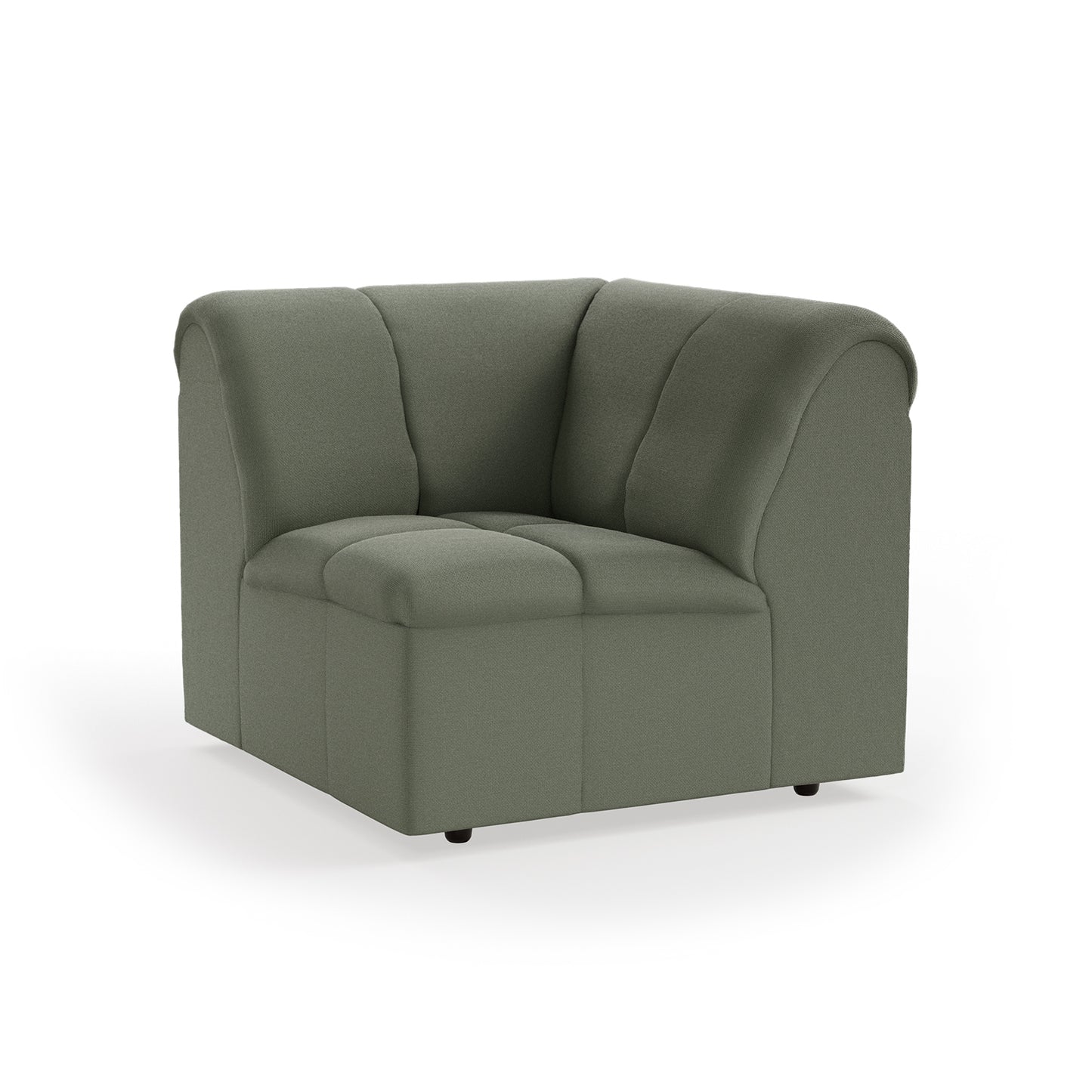 HKliving Wave bank corner Linen Army Green