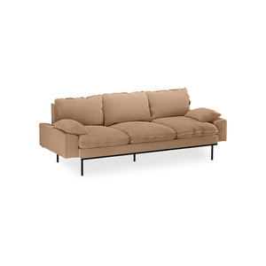 HKliving Retro 3-zitsbank Corduroy Rib Brown