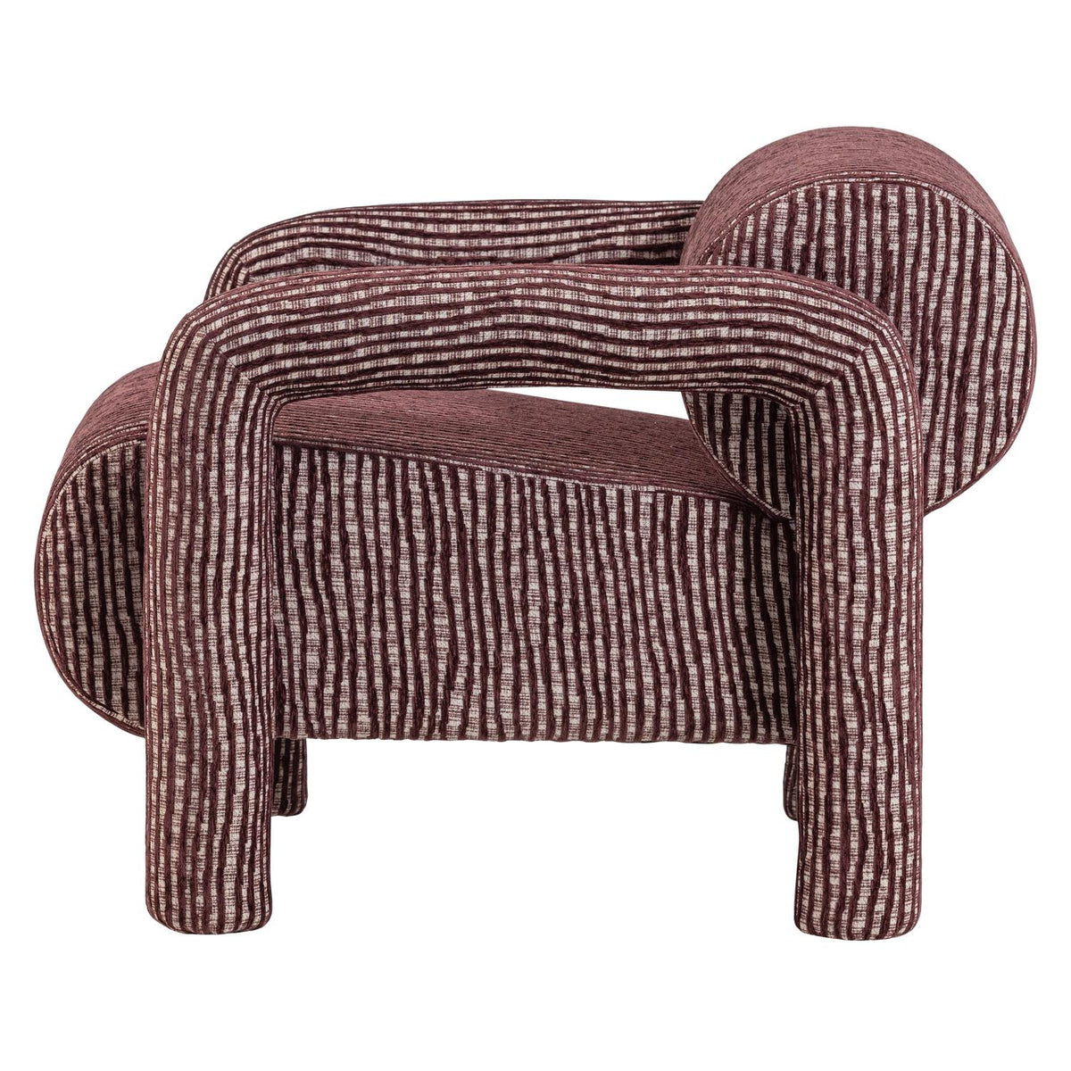 WOOOD Lenny fauteuil dessin Bordeauxrood