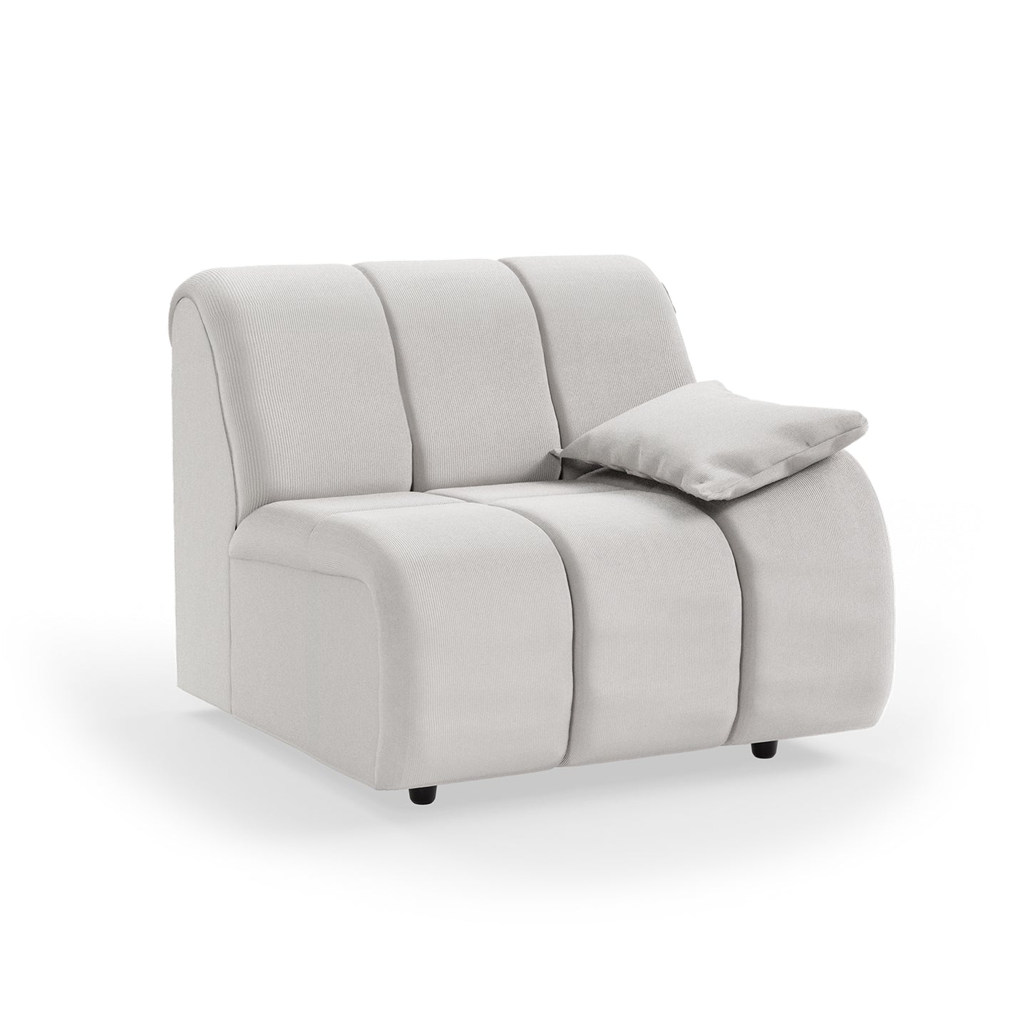 HKliving Wave bank right low arm Corduroy Rib Cream