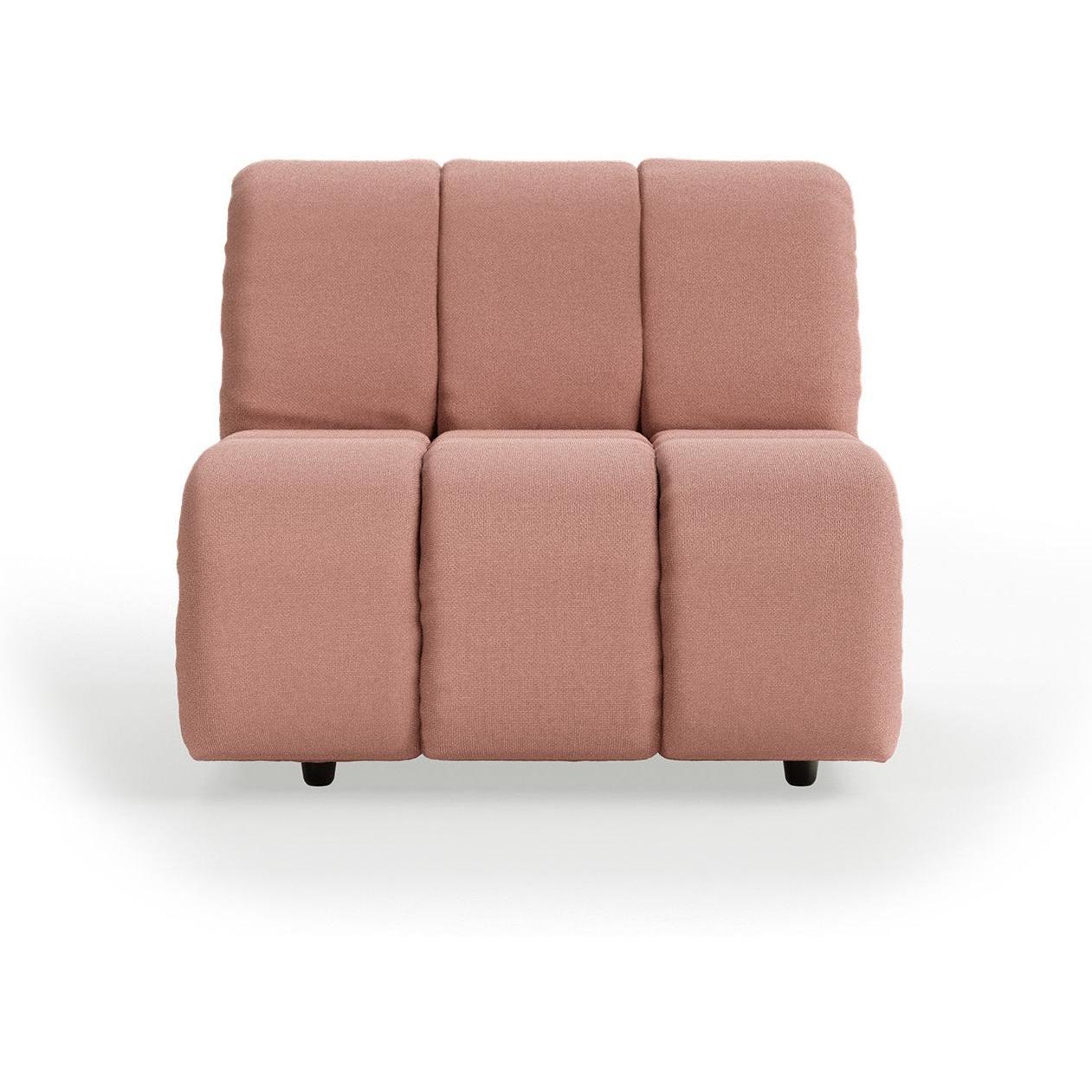 HKliving Wave bank middle Linen Dusty Rose