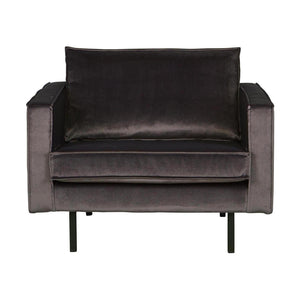 WOOOD Rodeo fauteuil velvet Antraciet