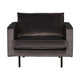 WOOOD Rodeo fauteuil velvet Antraciet