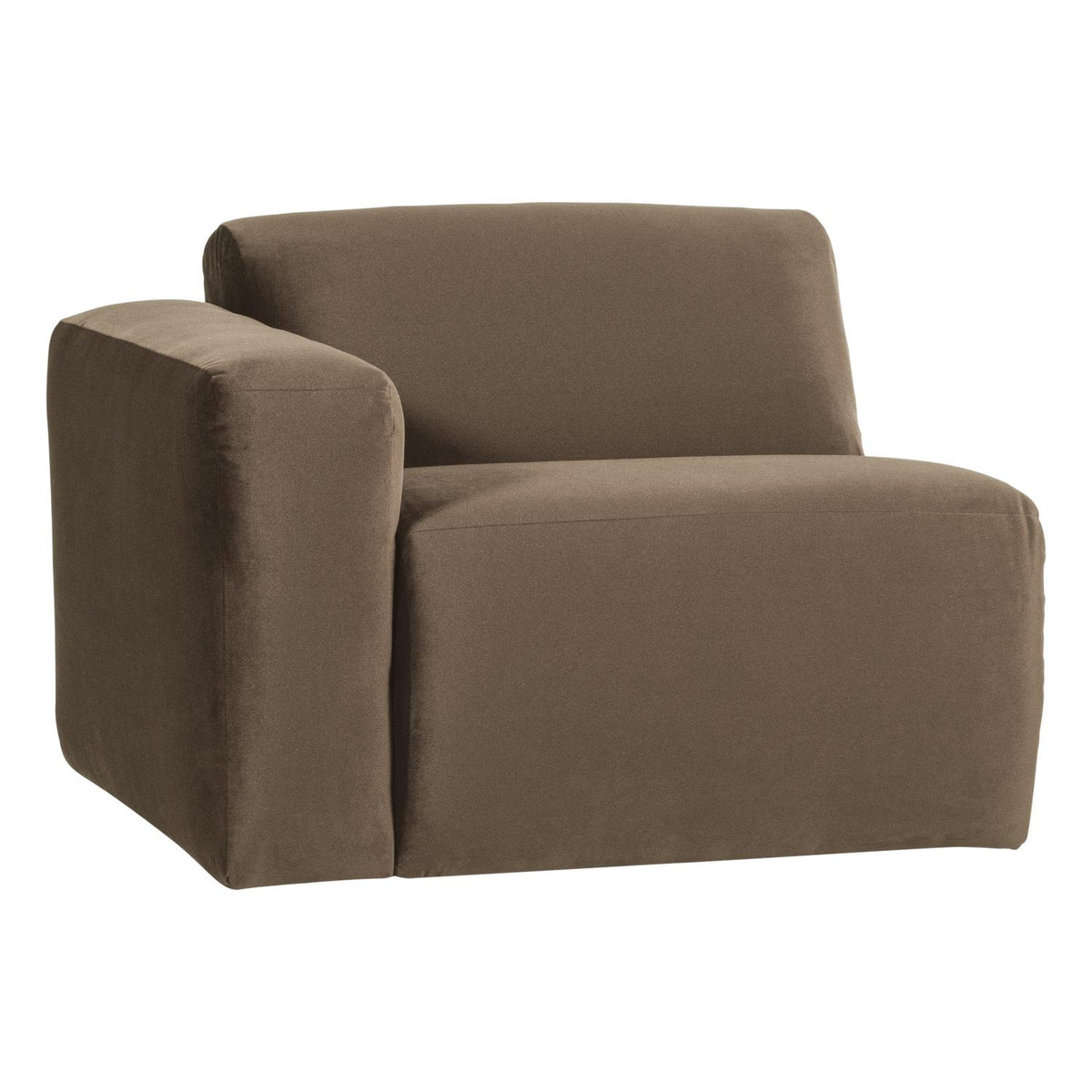 WOOOD Mojo Base 1-zits bank arm links velvet Taupe