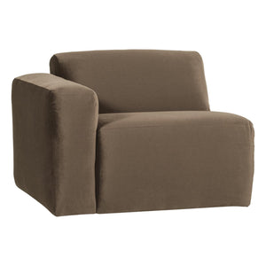 WOOOD Mojo Base 1-zits bank arm links velvet Taupe