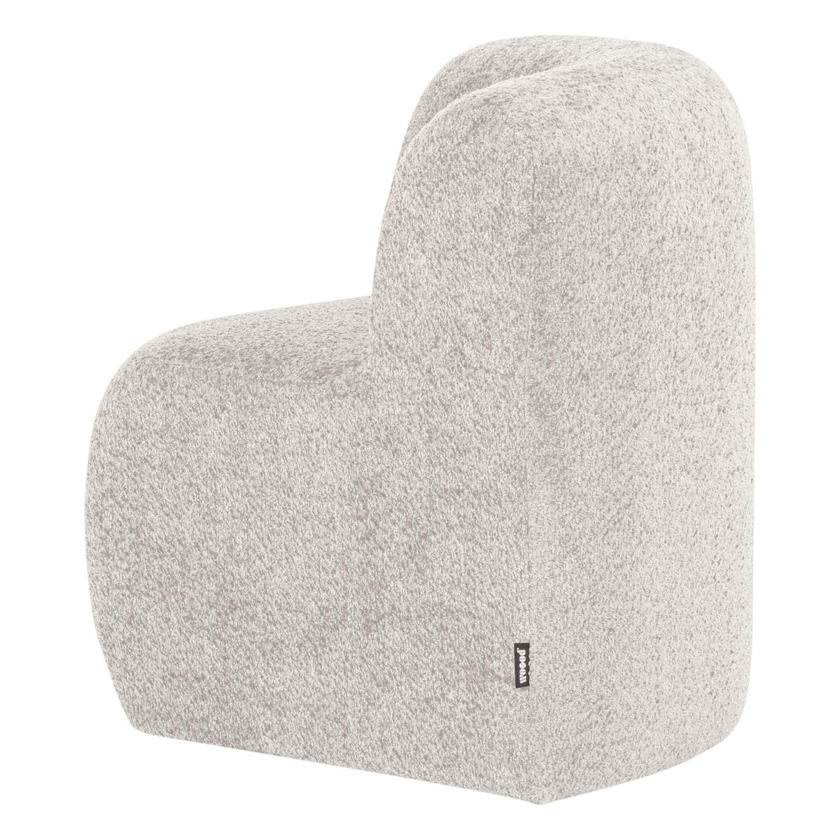 WOOOD Mojo Base eetbank hoek met rugleuning wollig Ecru