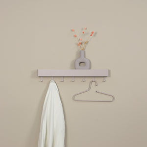 Spinder Design Dax Play 7 wandkapstok Silky Taupe