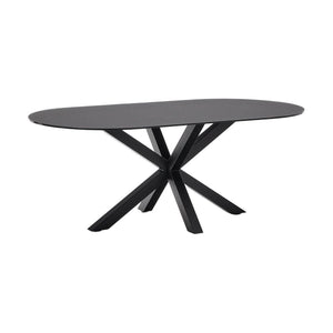 Kave Home Argo eettafel ovaal 200x100 cm Black/Black