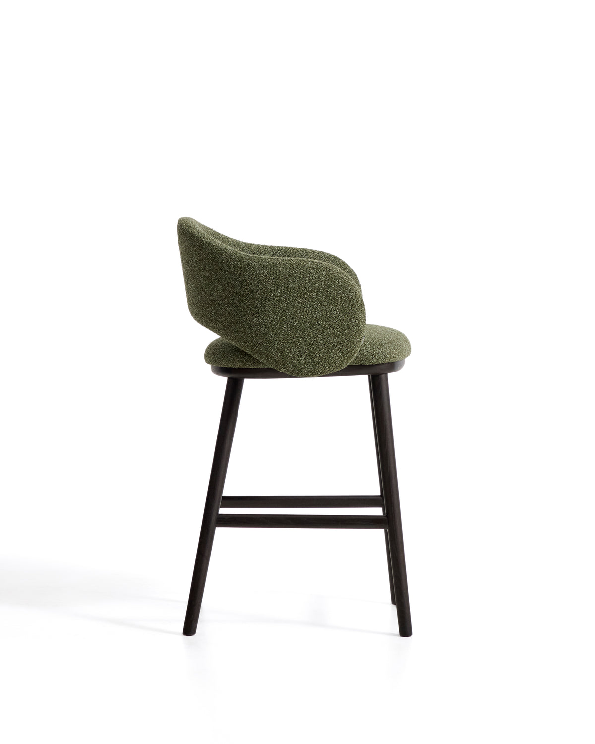 Kave Home Maina barkruk H65 dik chenille Groen zwart