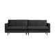WOOOD Rodeo Classic 3-zits bank velvet Antraciet