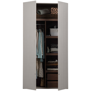 WOOOD Rens 2-deurs hang/legkast Pebble Grey