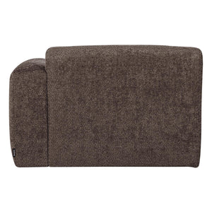 WOOOD Mojo Base chaise longue bank arm rechts wollig Bruin