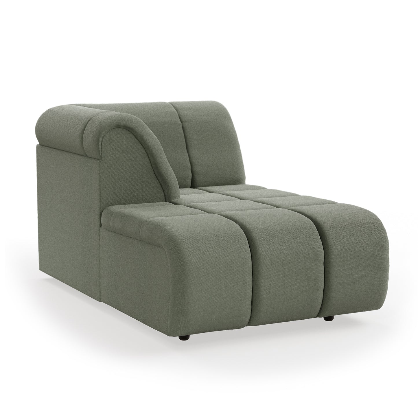 HKliving Wave bank left divan Linen Army Green
