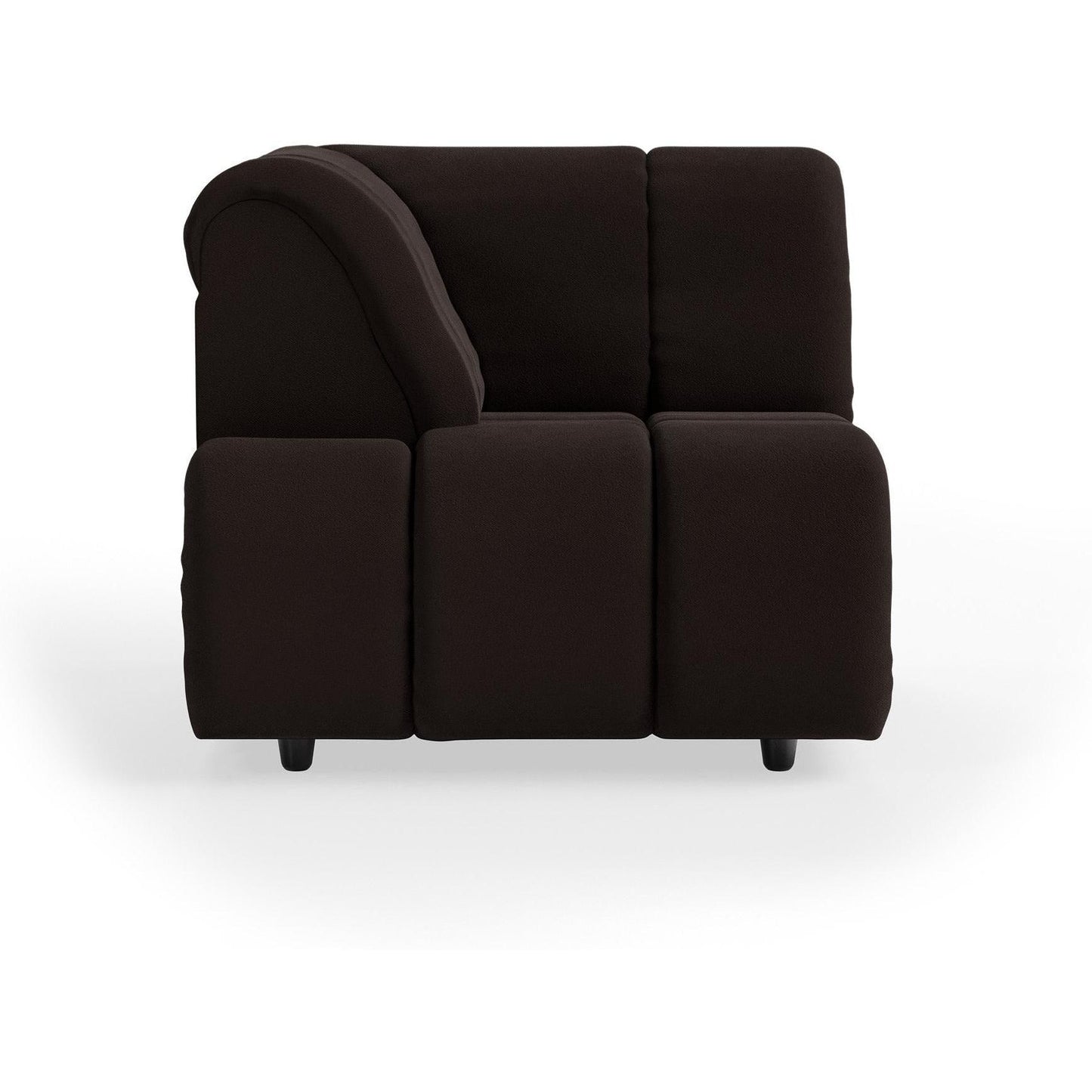 HKliving Wave bank left high arm Royal Velvet Espresso