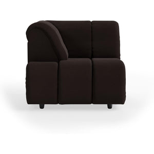 HKliving Wave bank left high arm Royal Velvet Espresso