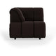 HKliving Wave bank left high arm Royal Velvet Espresso