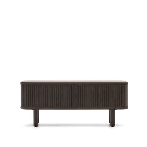 Kave Home Mailen tv-meubel met 2 deuren essen donkere afwerking 120 x 50 cm