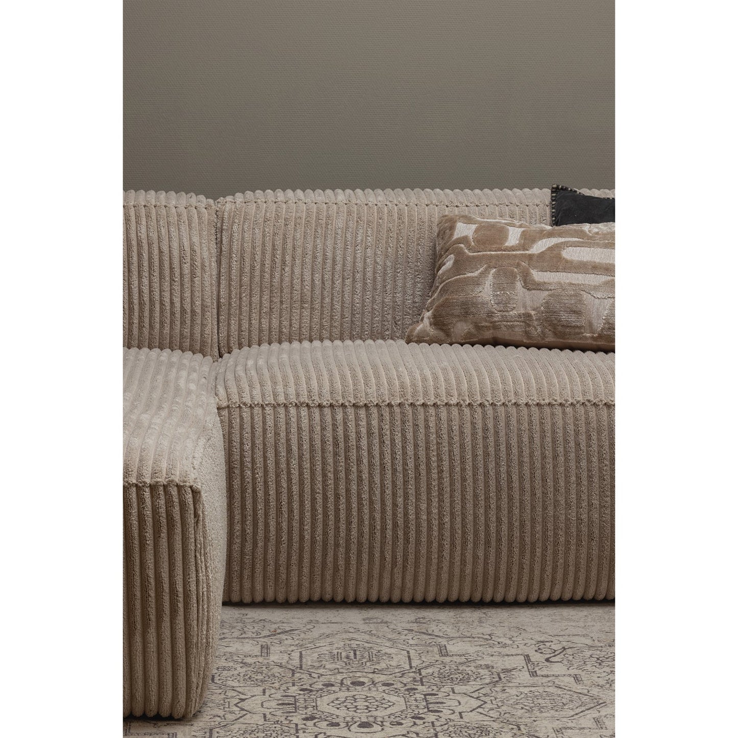 WOOOD Bean chaise longue bank links Ribstof Travertin