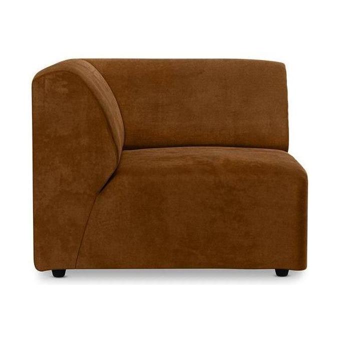HKliving Jax bank left end Royal Velvet Caramel