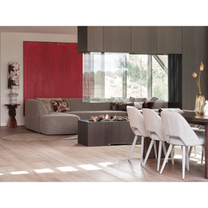 WOOOD Sloping U-vorm bank Grijs Melange