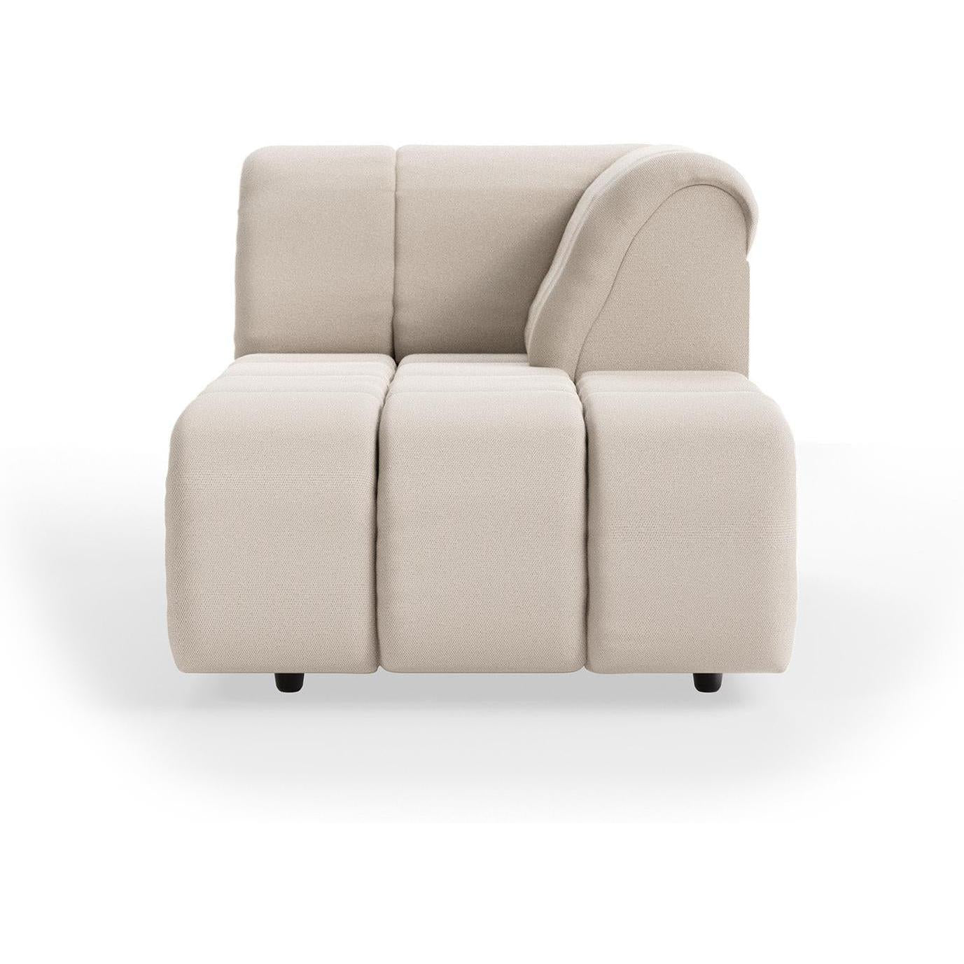 HKliving Wave bank right divan Cosy Beige