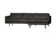 WOOOD Rodeo bank chaise longue rechts eco-leer Zwart